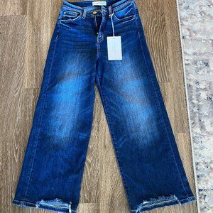 Flying Monkey High Rise Wide Leg Crop Jeans - Penthouse / 25 / Y3168